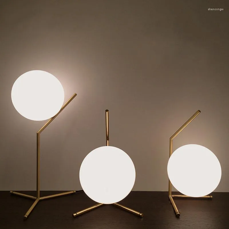 Modern LED Nordic Glass Ball Table Lamps Dunnes Stores For Bedroom And