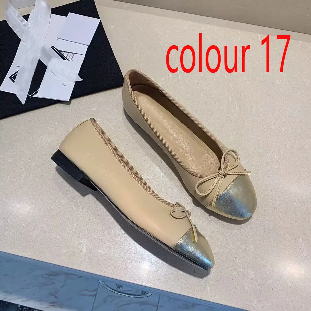 Dress shoes designer Ballet shoe Spring Autumn sheepskin bow fashion new Flat boat shoe Lady leather Lazy dance Loafers women SHoes size 34-41-42 With box Leather sole