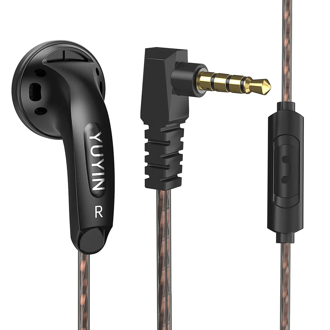 Cell Phone Earphones Y100 Headphones Wired computer mobile phone universal flat head earbuds Music voice call with Mic 3.5mm