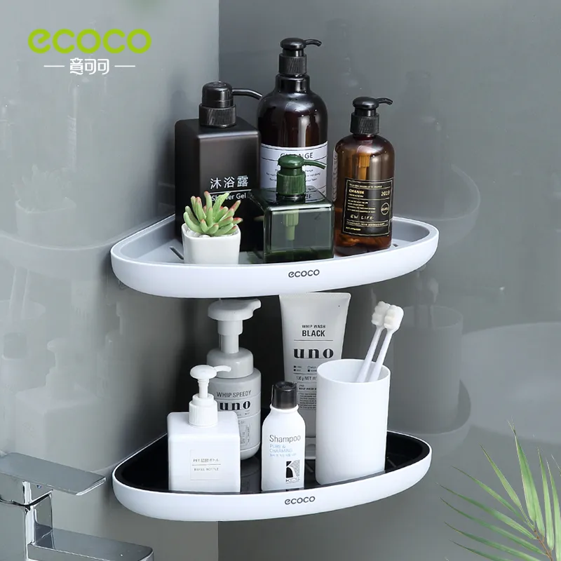 Badezimmerregal ECOCO Dreieckiges Eckregal Wandmontiertes Lagerregal Lotionen Küchenorganisator Für Zubehör 230330