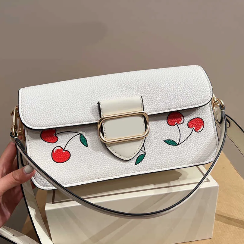 Tasarımcı Çantalar Çapraz Vücut Çantası Kadınlar Ayna Kalitesi Lüks El Çantası Kiraz Aşk Deri Moda Crossbody Omuz Çantası Toz Çantası 230318