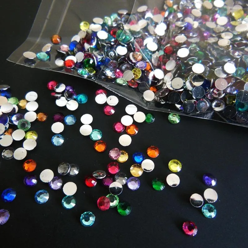 Комплекты для ногтей 1000 ПК/лот 3 мм смешанные цветовые стоки хрустальные бриллианты украшения