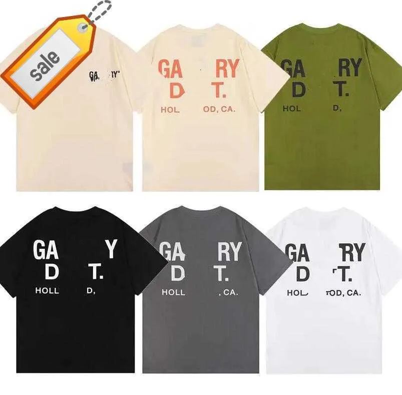 T-Shirts für Herren Designer Galleryes Depts Shirt Alphabet Print Trendy Trend Basic Casual Fashion Loose Short T-Shirt Half Sleeve Tees5YYX