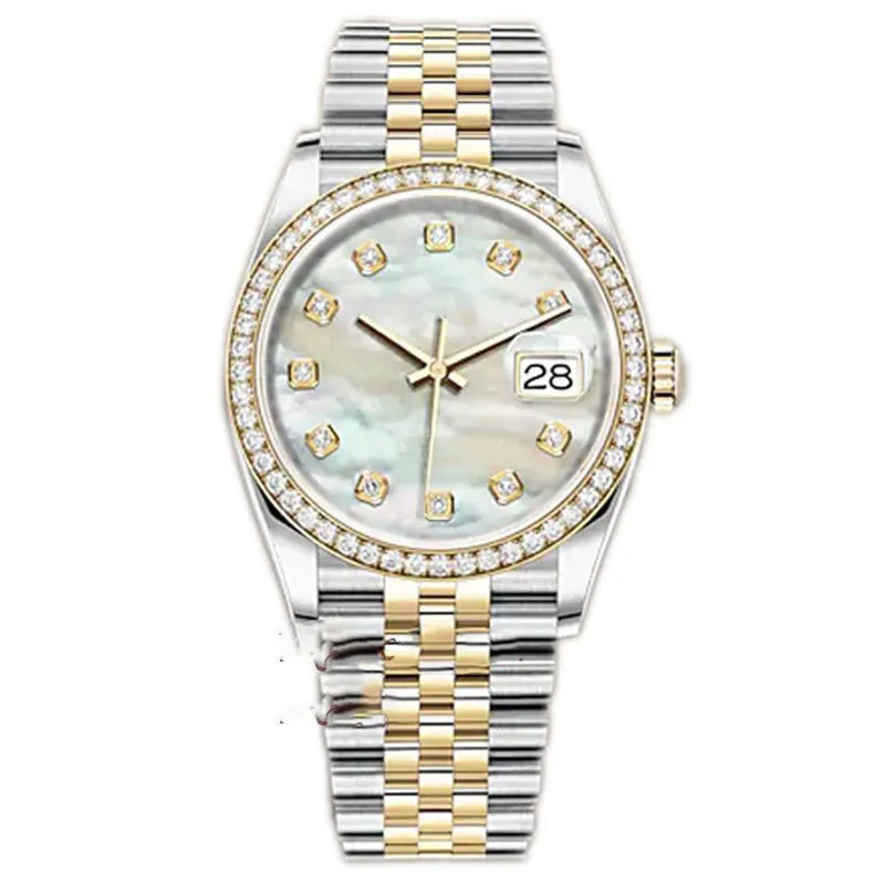 luxury gold and silver watch woman man aaa quality hombre montre luxe femme Montre de luxe automatize reloj daydate rise Mechanical Luminous date dress dhgate watch