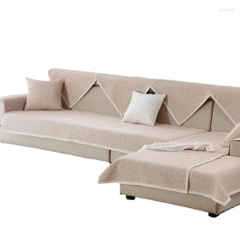كرسي يغطي غطاء وسادة أريكة الكتان فور سيزونز شاملة المناشف الحديثة مغطاة بانزلاب القطن غير القابل للانزلاق و