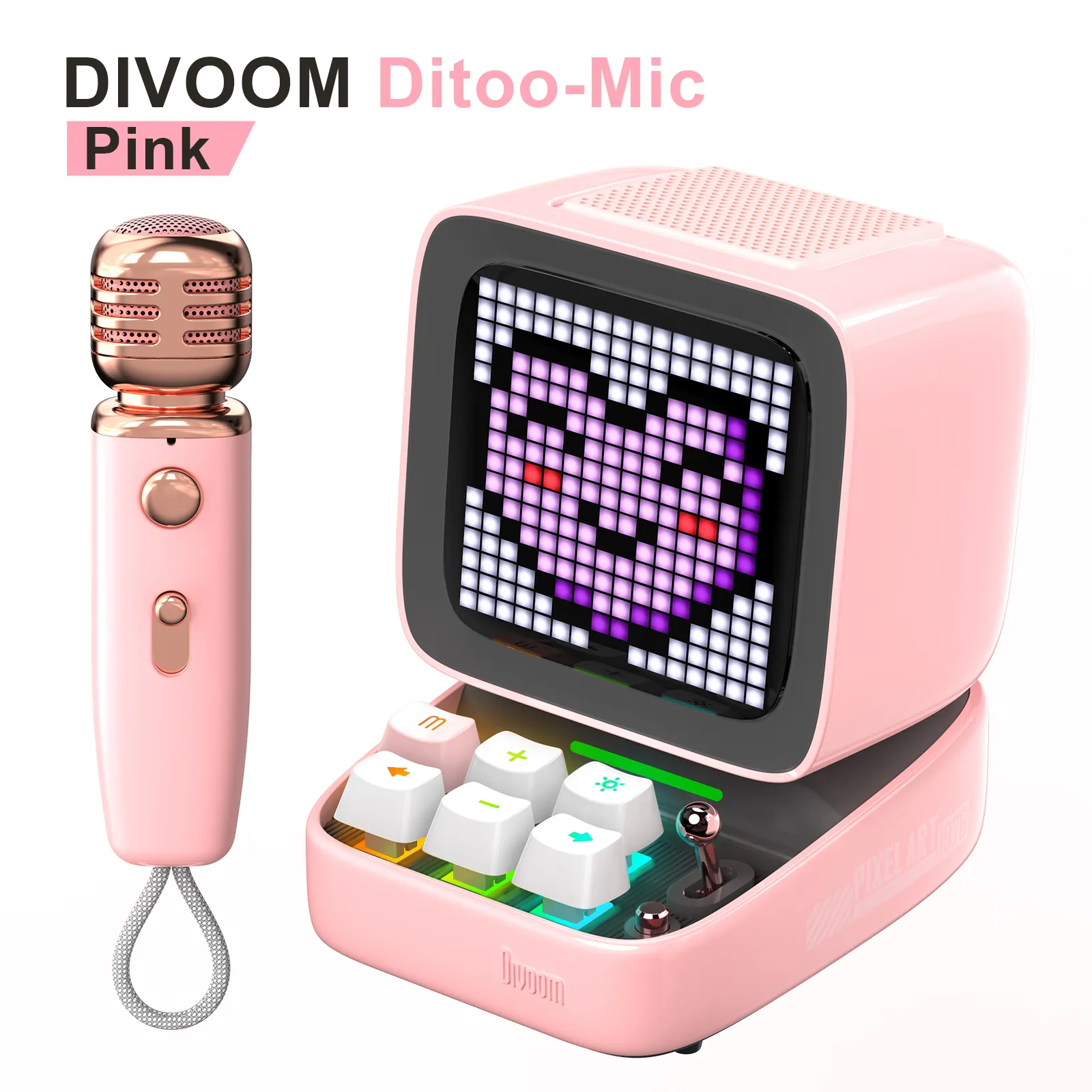 Divoom Ditoo Mic Pixel Art Enceinte Bluetooth Portable Pour PC
