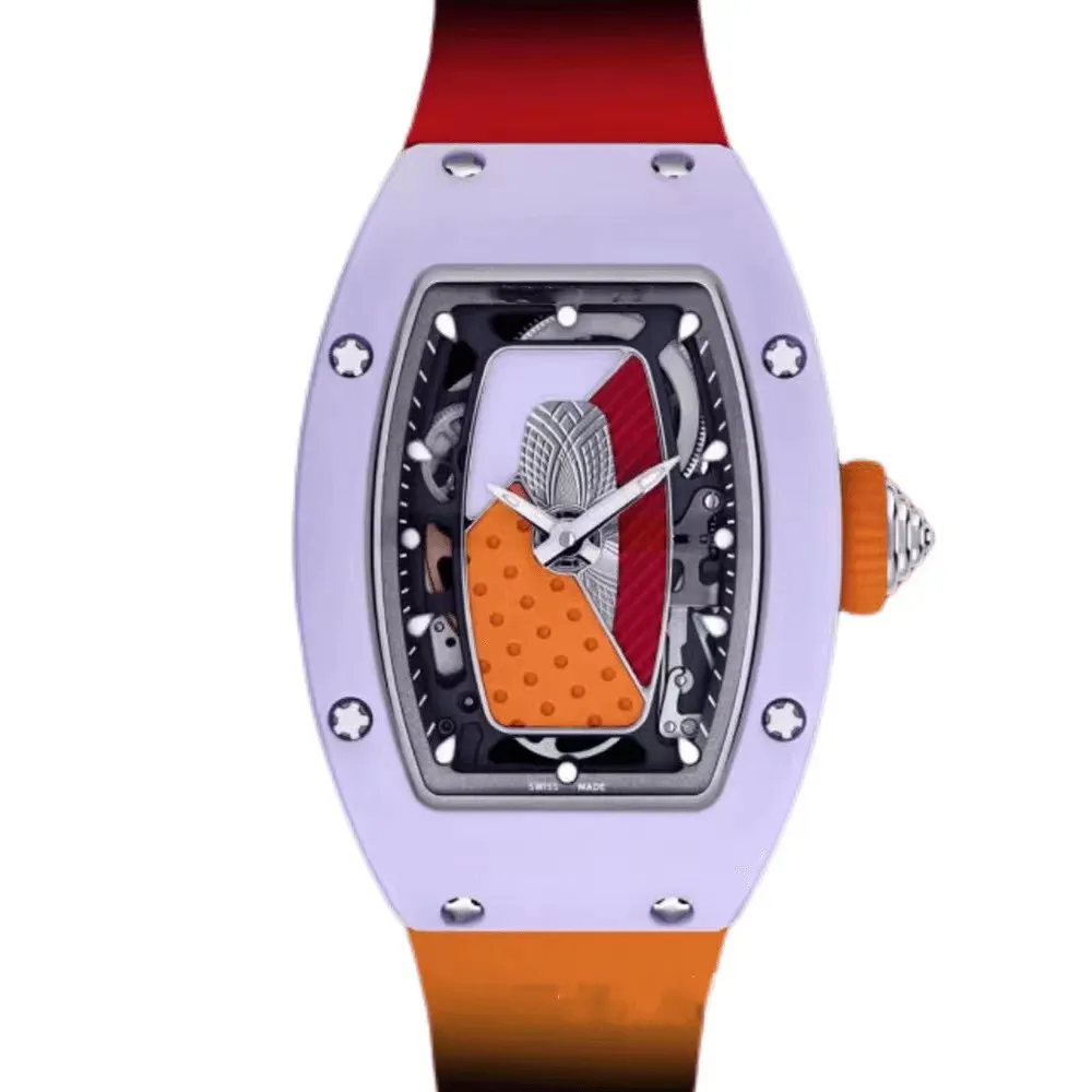 Relógio feminino de luxo moda clássica pulseira de silicone bateria de quartzo