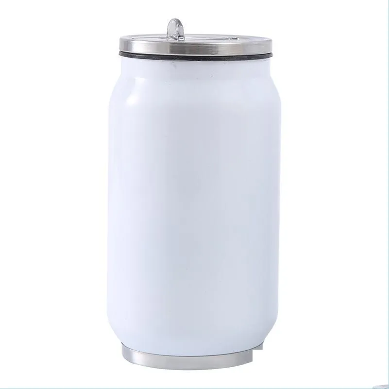 Botellas de agua Sublimación en blanco Cola Can 500 ml DIY Transferencia de calor Impresión Vacío Insated Cerveza Taza Café con Sts Drop Entrega Inicio Dhlxd
