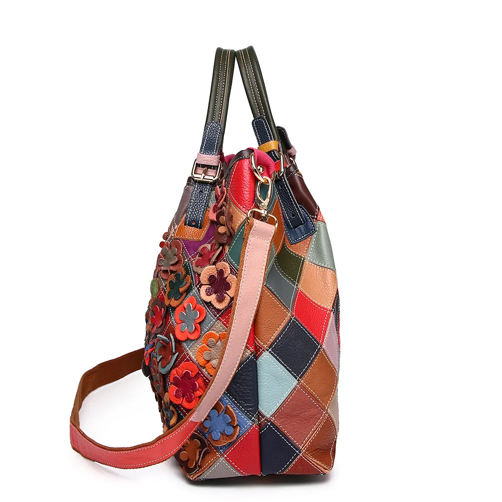 Sac Fourre-tout En Cuir Véritable Vintage – Bandoulière Réglable, Fait Main En Inde, Style Boho Chic