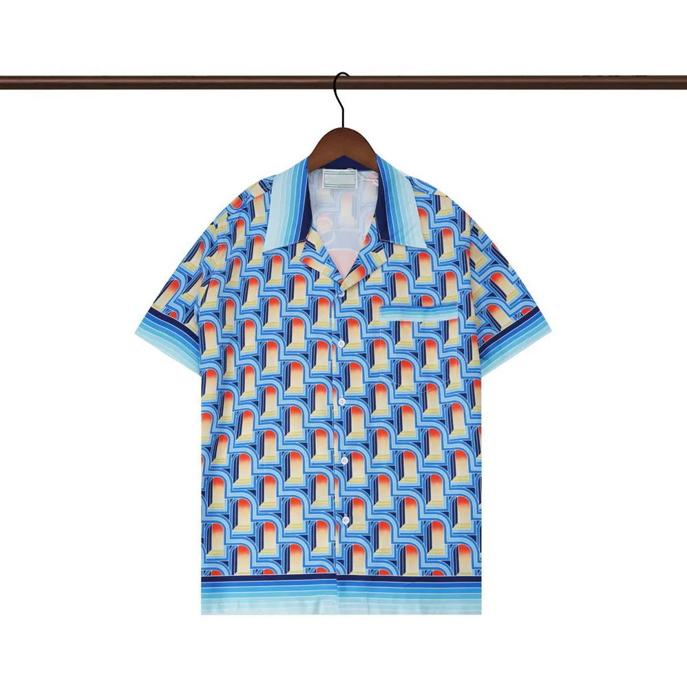 Camisas con estampado bordado para hombre, pantalones informales con botones, camisa hawaiana de manga corta, trajes, pantalones cortos de playa de verano de diseñador