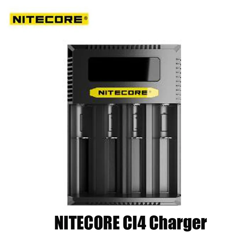 Autentisk Nitecore CI4 QC-laddare Digicharger LCD Display Fast Intelligent Four 4 Slots PD USB-C LADDNING FÖR IMR 18650 18350 21700 Universal Li-ion Battery vs UI4 D4 SC4