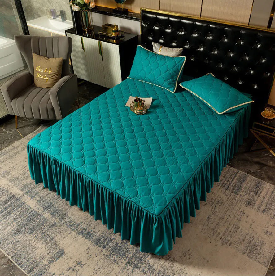 Jupe De Lit En Polyester Avec Volants Couverture De Protection Elastique King Reine Double Jumeau Du 12 66 DHgate