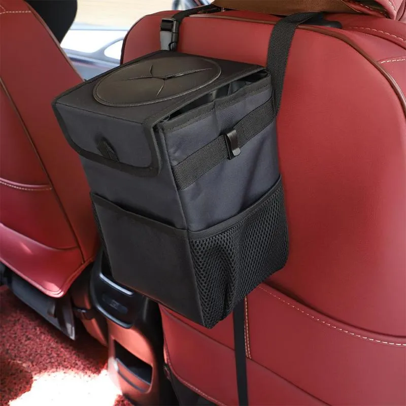 Foldable Car Trash Box Waterproof Oxford Cloth Interior Oanrgizer Storage Bag Garbage Bin Litter Can Dustbin Auto Accessories