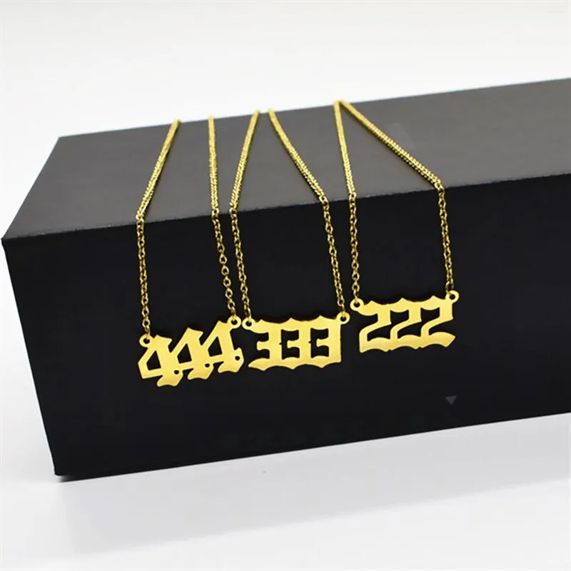 Pendant Necklaces 1 PC 316 Stainless Steel Link Cable Cross Chain Findings Necklace Number Shape Pendants Hiphop Fashion Jewelry 40cm