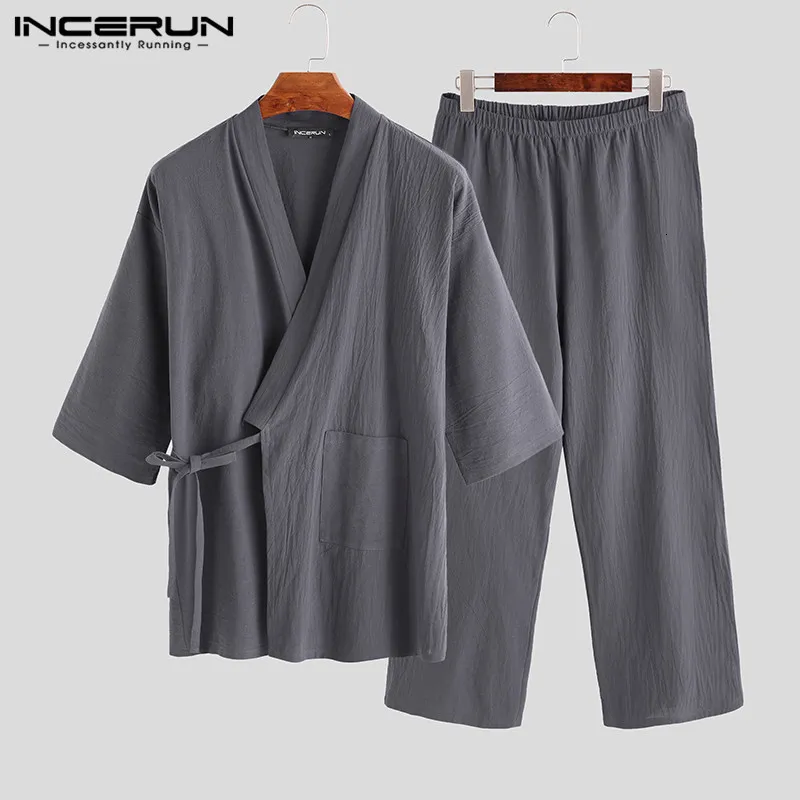 Ropa De Dormir Para Hombres Kimono Japonés Para Hombres, Traje De