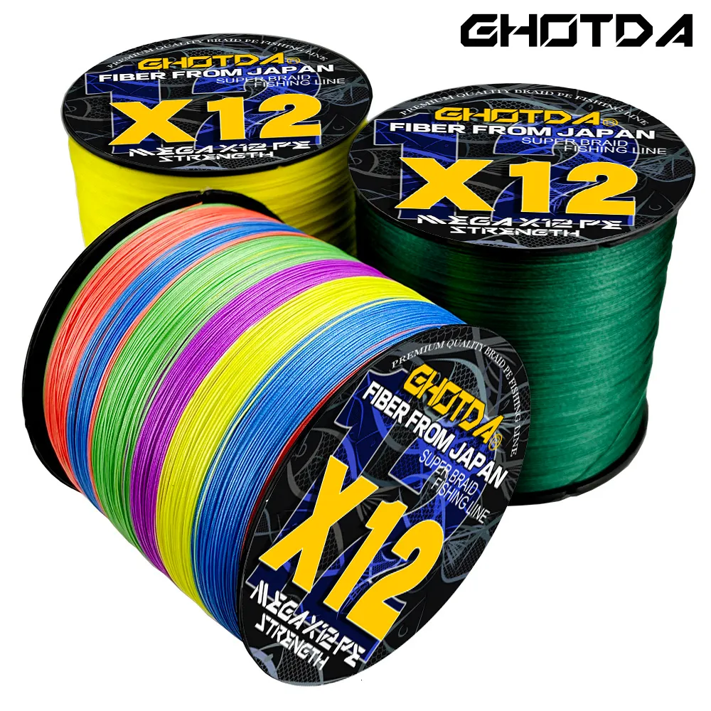 G DA 12 Strand Best Braided Fishing Line Fishing Line 1000M, 500M