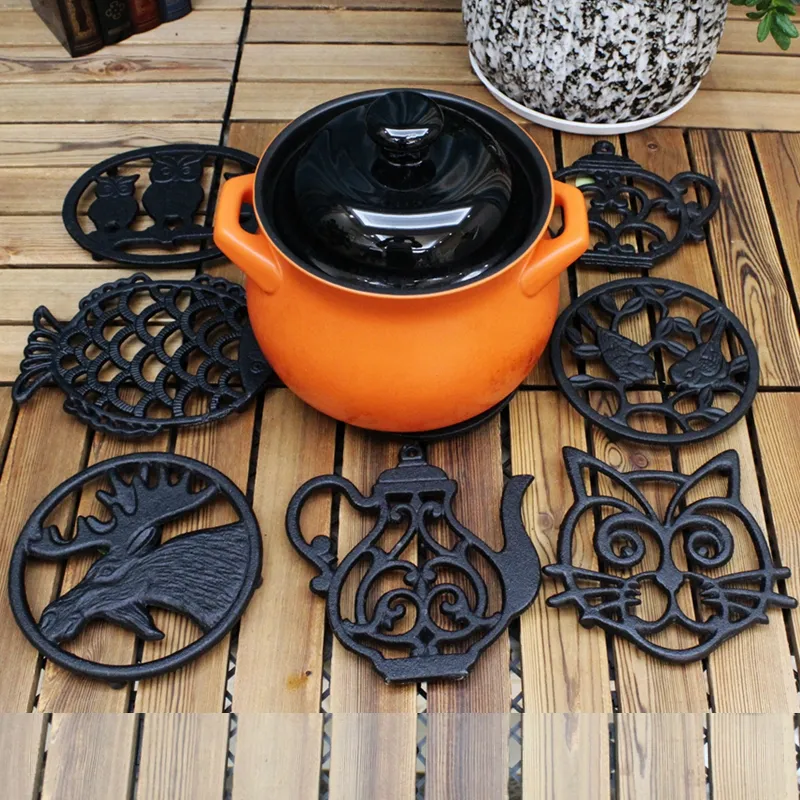 Table Mats & Pads Cast Iron Wrought Insulation Pot Bowl Pad Placemat Plate Mat Kitchen European Antique Furniture DecorationMats MatsMats