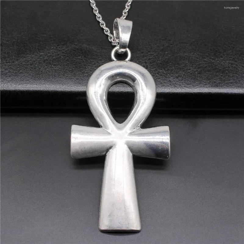 Naszyjniki wiszące 1 kawałek 80x42mm Super Big Cross Ankh Egyptian Charms Naszyjnik dla kobiet upuszcza wisiorki żeński prezent