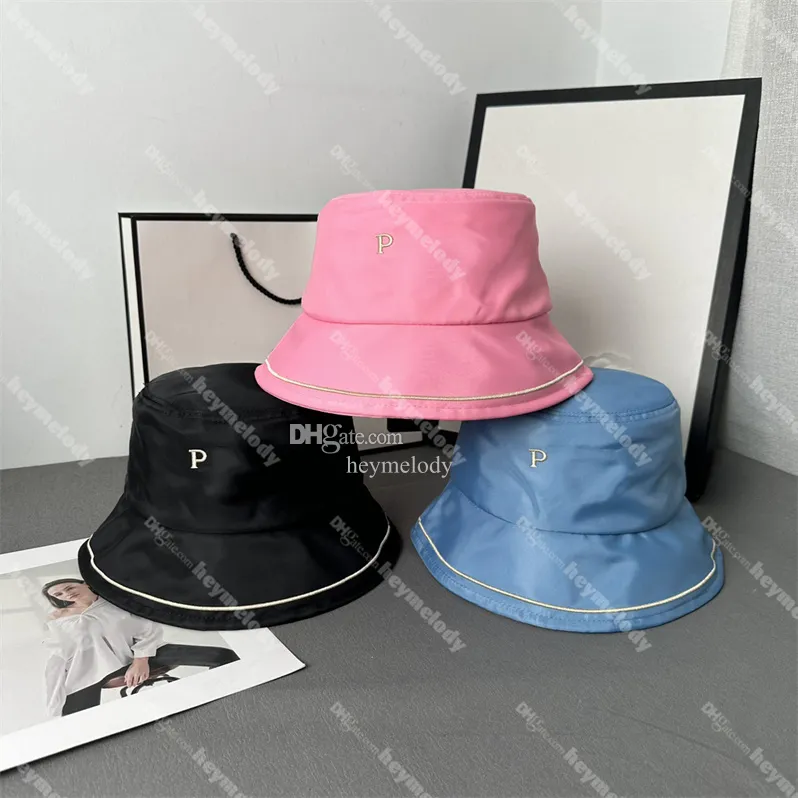 Lettre de broderie à la mode chapeaux casquettes de balle avant arrière concepteur seau chapeau été soleil pêcheur casquette