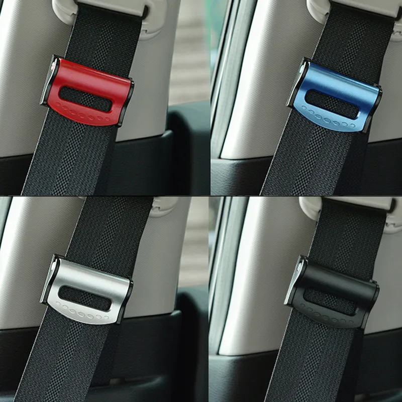 Universele autostoelgordels Clips Veiligheid Verstelbare Auto Stopper Buckle Plastic Clip 4 kleuren Interieur Accessoires Zitgordel 2 stks