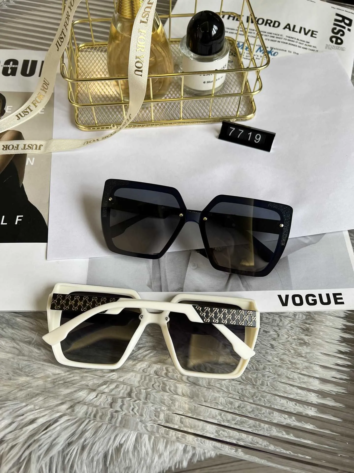 Fashion G Letter luxury sunglasses 2023 New Starry Sky Sunglasses Popular on the Net; Same Style Street Photo Glasses Show Small Face; Advanced Sense Girl