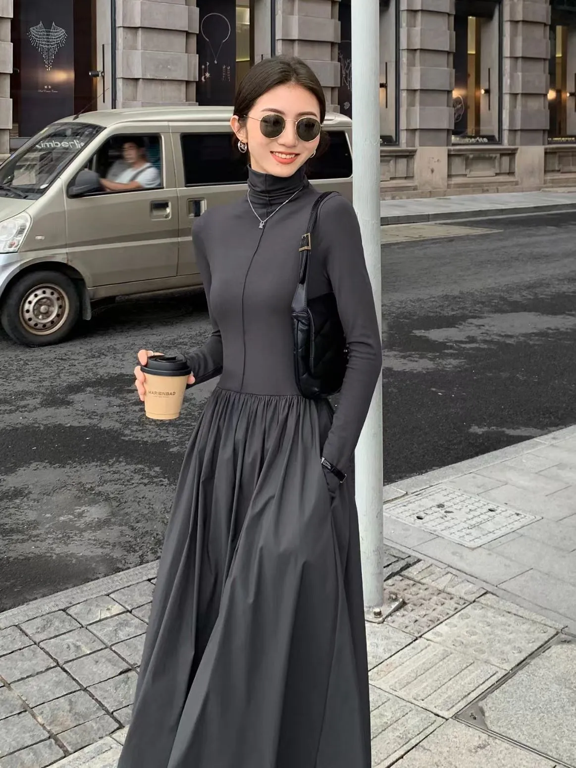 Elegant turtleneck dress shop