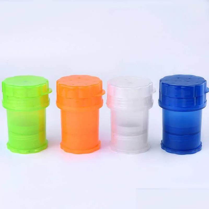Accessories Plastic Grinder Herb Grinders Storage Smoking Pepper 3 Layer Tobacco Spice Crusher Drop Delivery Home Garden Household Su Dhaix
