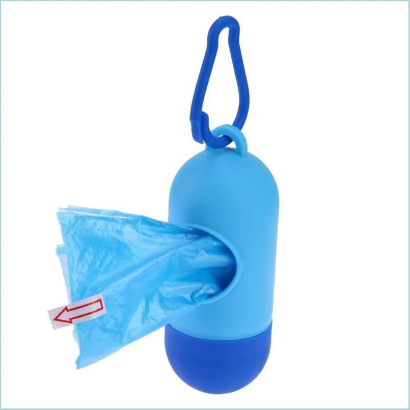 Other Dog Supplies Poop Waste Bag Dispenser Outdoor Exercise Walking Dogs Portable Poops Pouch 6 Colors Drop Delivery Home Garden Pet Dhym5