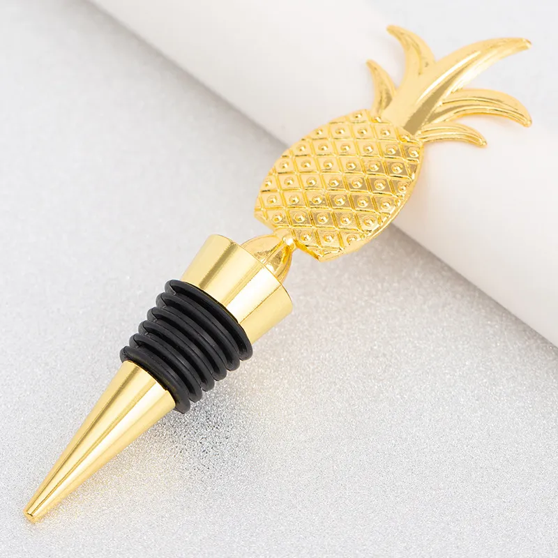 Cadeau de fête ananas en métal bouchon de vin rouge champagne bouchons de bouteille de vin gardant le capuchon frais pour la faveur de mariage