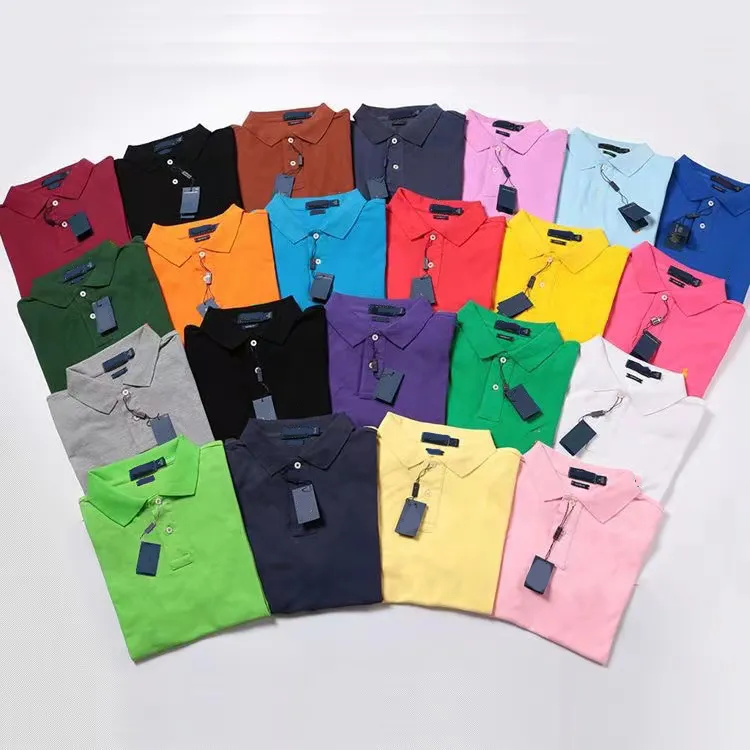 Projektet S Polos t Boutique Nowy letni bawełniana okrągła szyja haftowa kucyk T-shirt Solid Kolor Koszulka na pół rękawie para kurtka