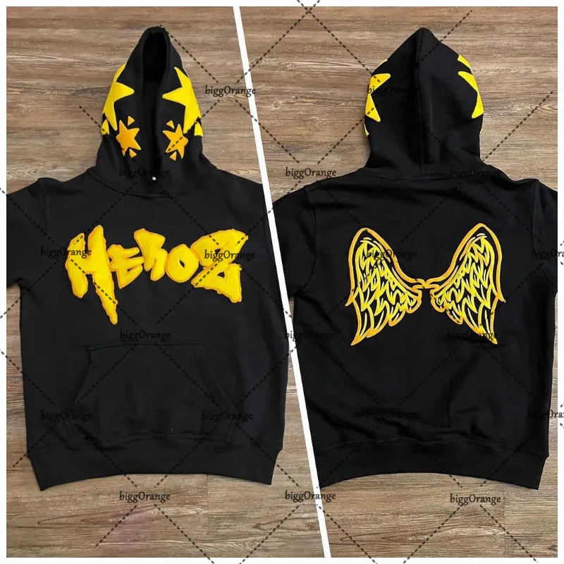 Capuz de moletons femininos Sweothirts 3d Wings espuma de zíper solto capuz feminino Rua Hiphop Roupas retro harajuku suéter casual casual feminino 230329