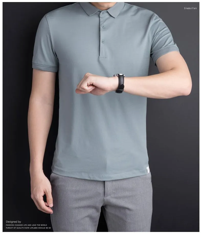 Camisetas masculinas masculinas de algodão spandex de luxo de luxo de cor sólida de manga curta Hight Hight Quality Casual Man T-shirts 4xl