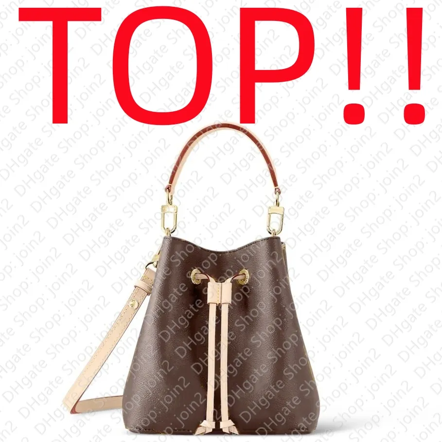 Góra ze sznurkiem. M46581 NEONOE BB Designer Torebka Torebka Cross Body Mini BUCKET Bag Tote Women Luxury