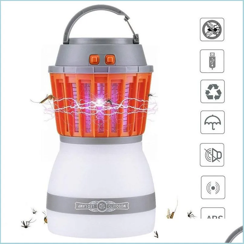 害虫駆除LED Mosquito Killer Lamps/Light USB 2 in 1 Electronics Killers Fly Bug Trap Light Insect Repeller Zapper Drop Delivery DH4we