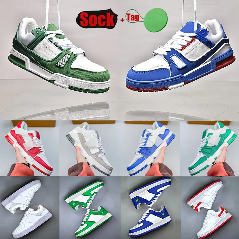 LVMH Designer Leather Vintage Embossed Colorful Sports Platform Sneakers