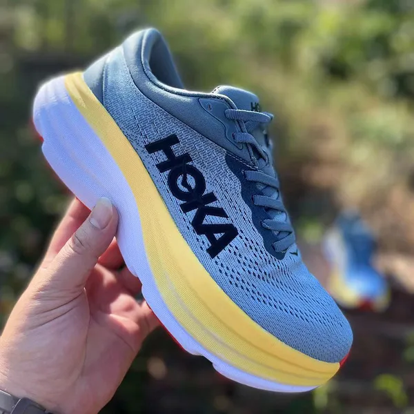 Basketball Shoes Running Hoka One Bondi 8 Mens Womens Lace Up Mesh