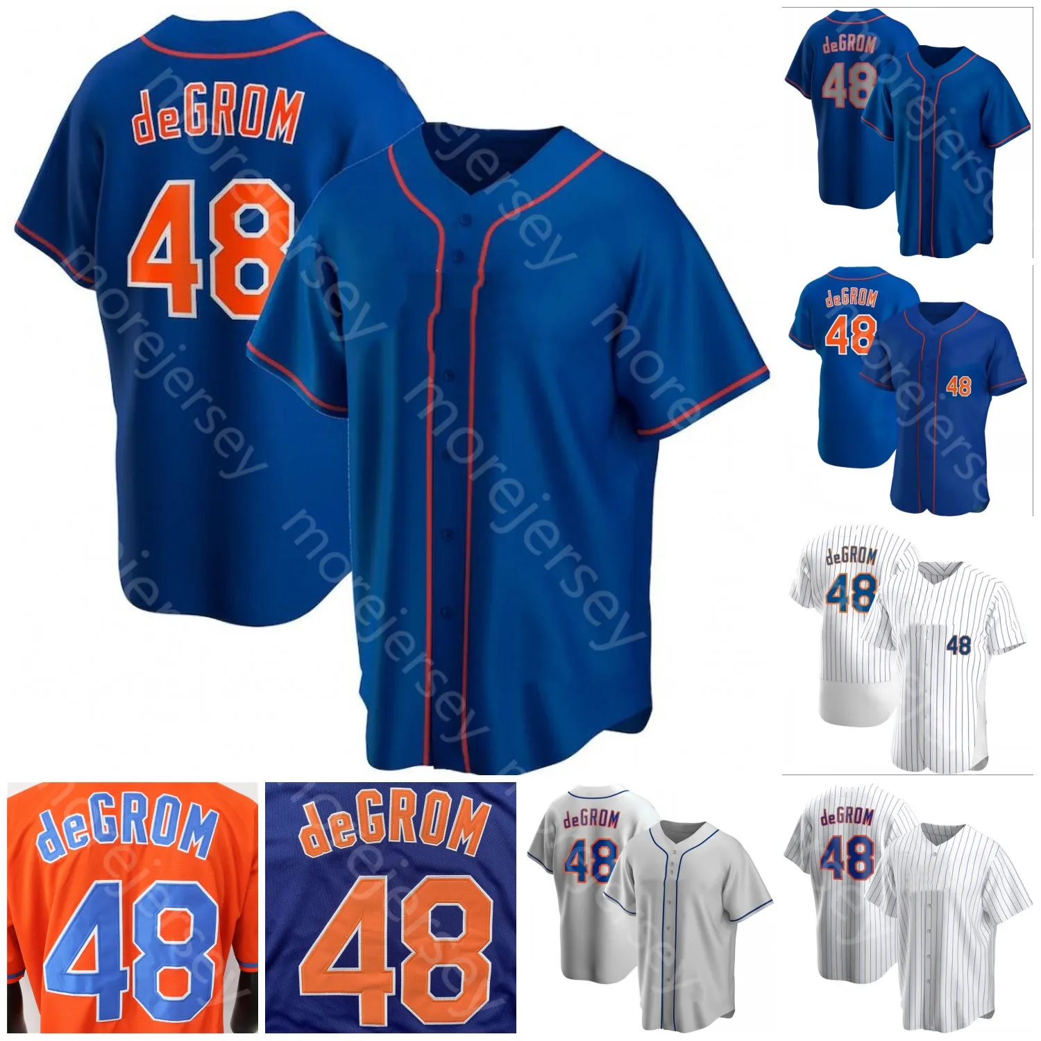 Jacob Degrom Jersey Blue Grey Orange Women Women Player Player Funs Size S-3XL