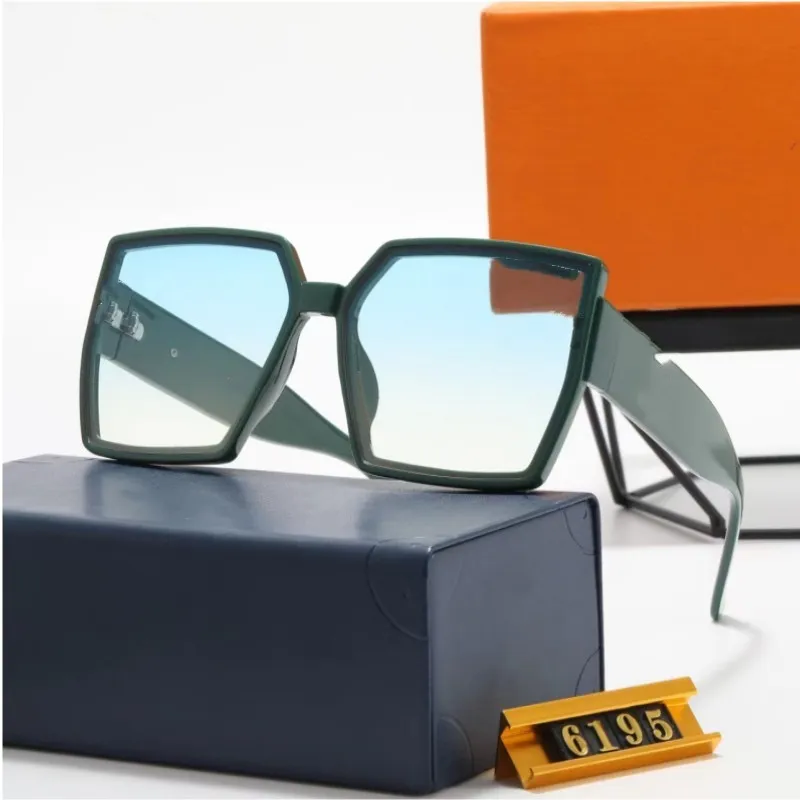 Najlepsze designerskie luksusowe okulary przeciwsłoneczne dla kobiet i mężczyzn okulary Outdoor Outdoor Big Square Frame Fashion Class