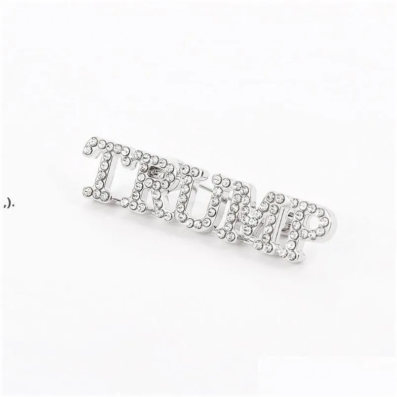 Arts and Crafts Trump 2024 broszka DIY Diamond Badge RRD11370 DROP DODATKA DOMOWEGO DHRWS