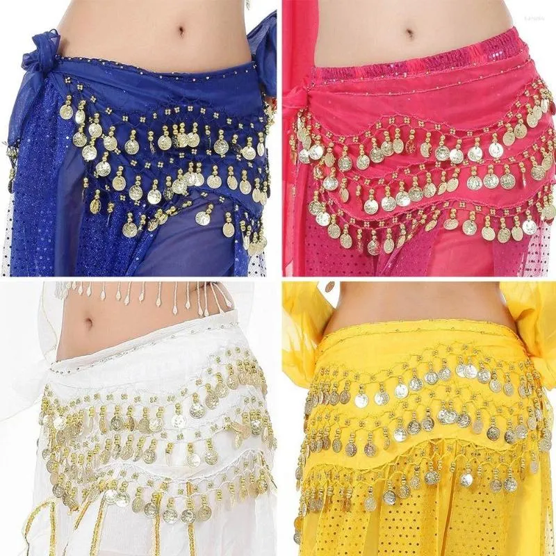 Stage -slijtage voor Thailand/India/Arabische pailletten tonen kostuums sexy heup sjaal taille keten buik dans riem danser rok