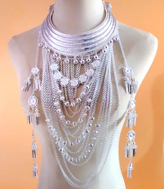 Collier Ancien Style Ethnique Miao - Bijou Original Et Unique, Occasion
