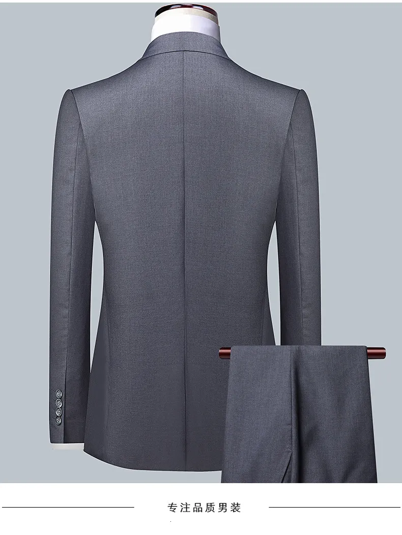 Ultra Thin 3-Piece Men's Business mens suit for Elegant