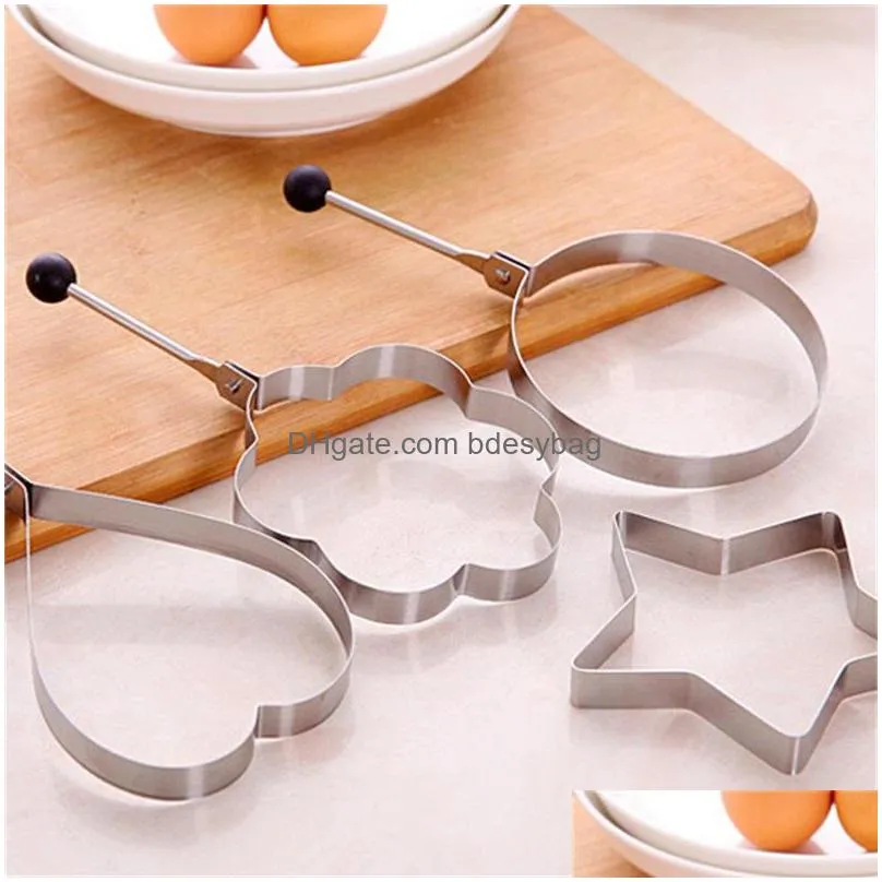 stainless steel fried egg mold tools pancake bread fruit and vegetable shape decoration kitchen gadgets rra11820