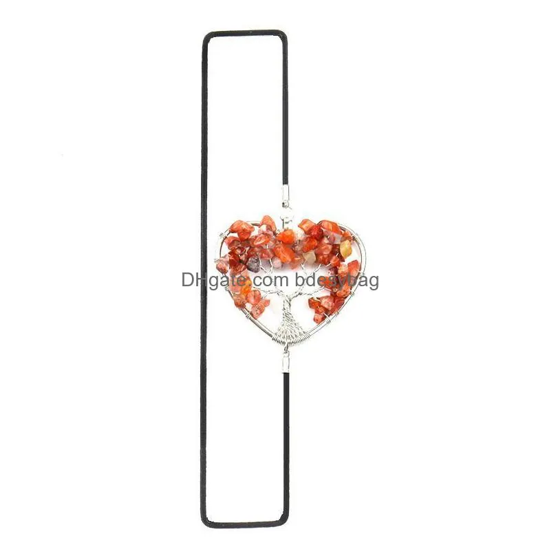 Party Favor Cristaux Gravier Pendentif Signet Corde Élastique Cadeaux En Forme De Coeur Rrb16506 Drop Delivery Home Garden Fournitures De Fête Même Dh28K