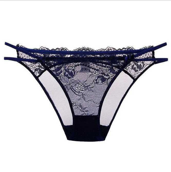 Mutade feminina 2023 Summer Sexy Lady Lady Lace Algodão 95% de biquíni de biquíni Lingerie Floral Thong Roufe