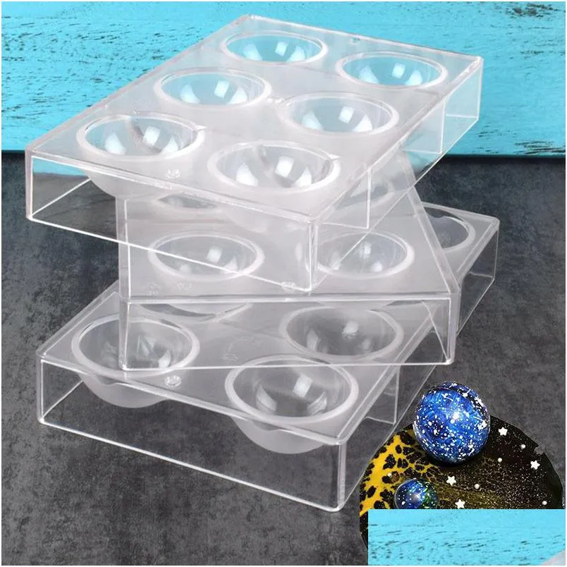 mold for chocolate 681215 large half spheres shapes polycarbonate 3d candy jelly mould tool y200618