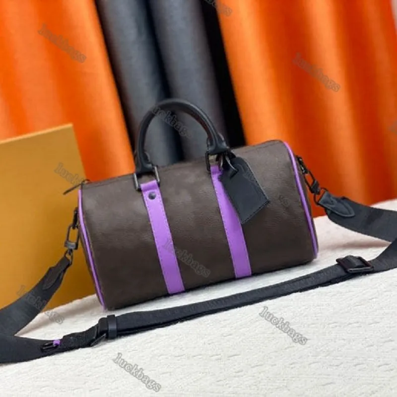 Keepall Bandouliere 50 25 Mens City Bag Bag de luxo de Bolsa de Viagem Cross Designer Mulheres Letra pequena bolsa de ombro de mochila Totas M21384 M21399 M21938