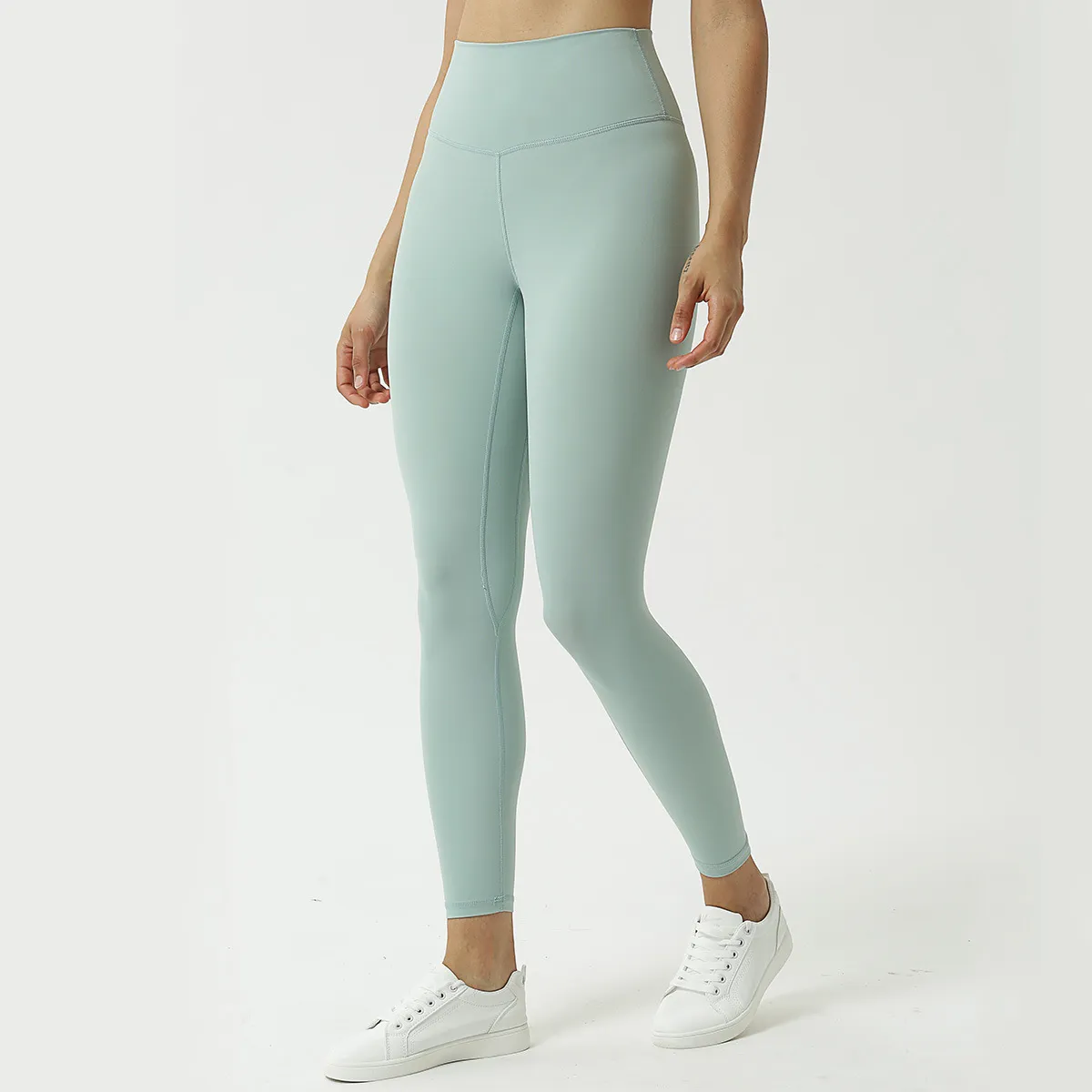 LL Kobiety Wyrównaj legginsy Push Fitness 25 '' miękka wysoka talia miękki materiał biodra Elastyczne spodni joggingowe 37 Kolory LL1903