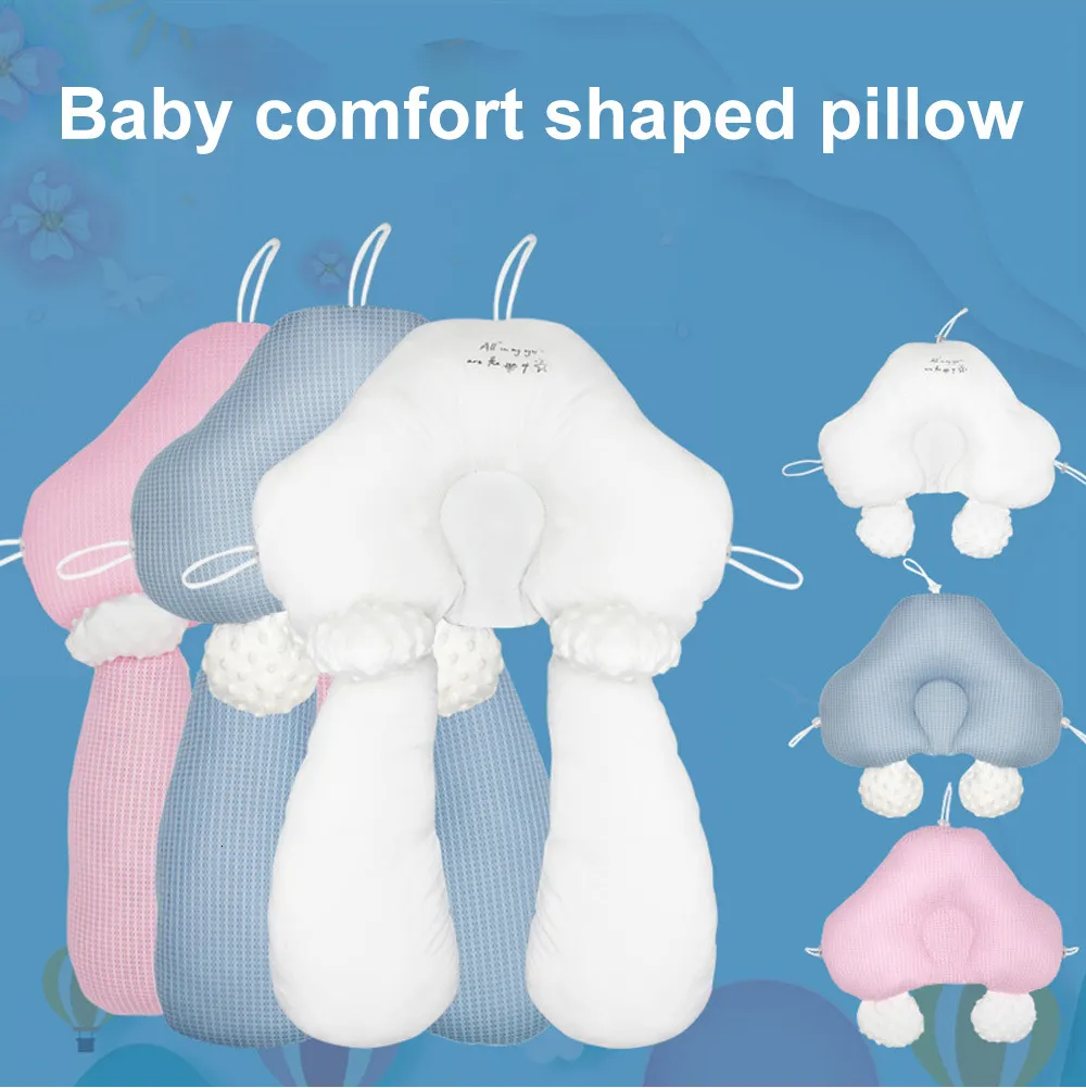 Pillows Baby Stereotyped born Side Sleeping Travel Infant Correction Head Shape Antibias for 02 Years Old 230331