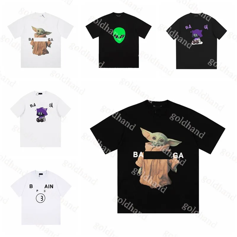 Lös t-shirt Herr Designer sommartröjor Herr Kvinnor Fritidskläder Andas Mode Tide-tryckt Hiphop Street t-shirt